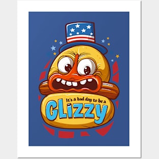 Hot Dog Funny Saying It’s A Bad Day To Be A Glizzy Posters and Art